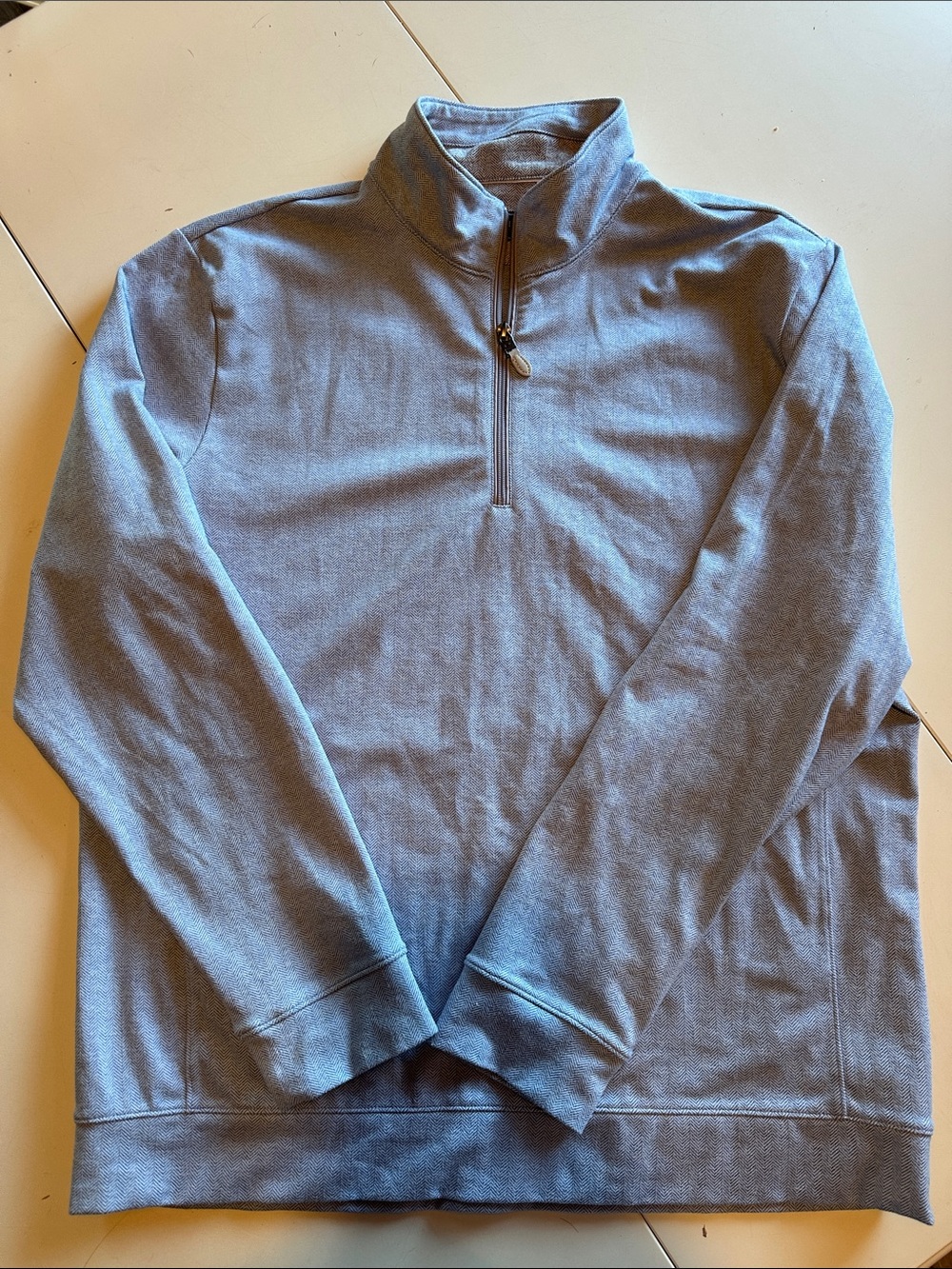 Vineyard Vines Men's Light Blue Half-Zip Sweater